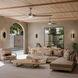 Mylo Weather Plus 80 inch Painted Brushed Nickel with Nickel Blades Ceiling Fan
